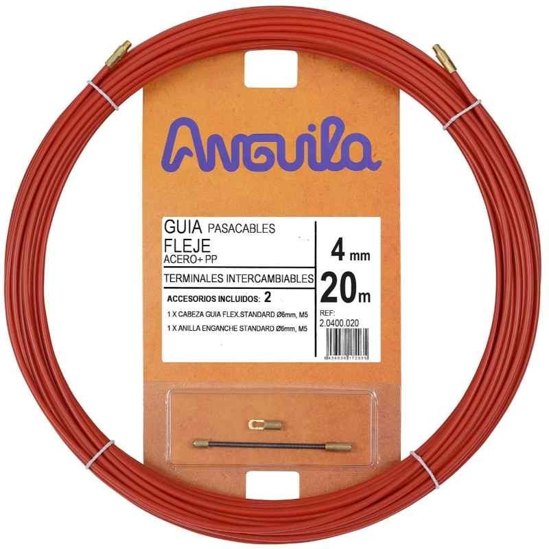 Anguila Pasacables 4mm 20m A+P Rojo 20400020