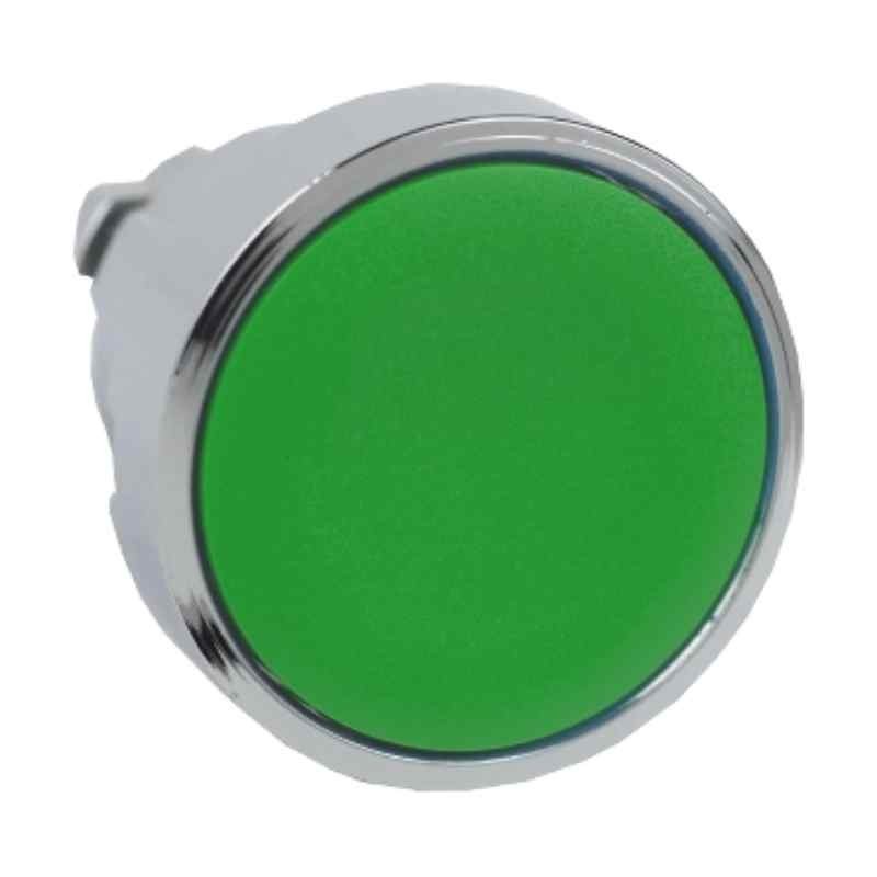 Schneider Cabeza pulsador d.22 rasante sin placa verde ZB4BA3