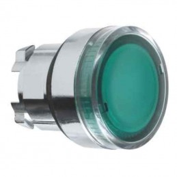 Schneider Cabeza pulsador luminoso d.22 rasante verde ZB4BW333