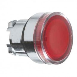 Schneider Cabeza pulsador luminoso d.22 rasante rojo ZB4BW343