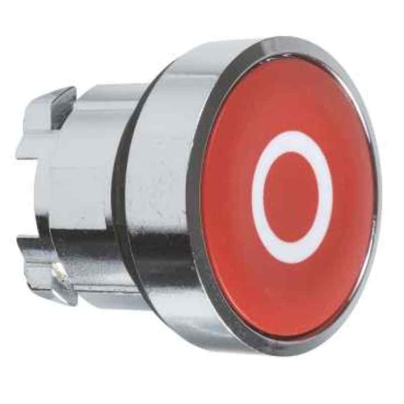 Schneider Cabeza pulsador d.22 rasante rojo simbolo O ZB4BA432