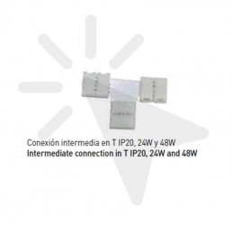 Secom Conexión intermedia en T para tira LED S2021T