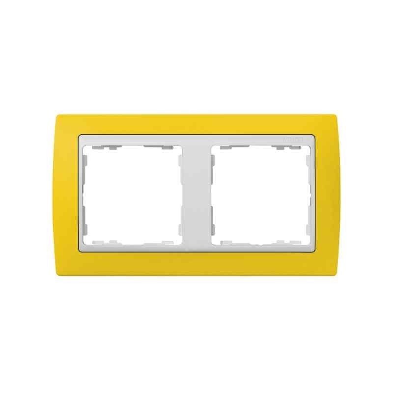 Simon 82 - marco 2 elementos amarillo /zocalo blanco 82622-62