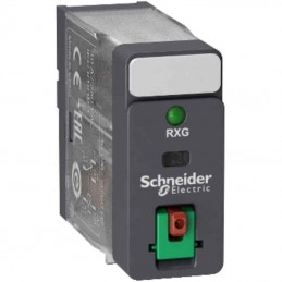 Schneider rele 1co 10a + boton test + led 24va RXG12B7