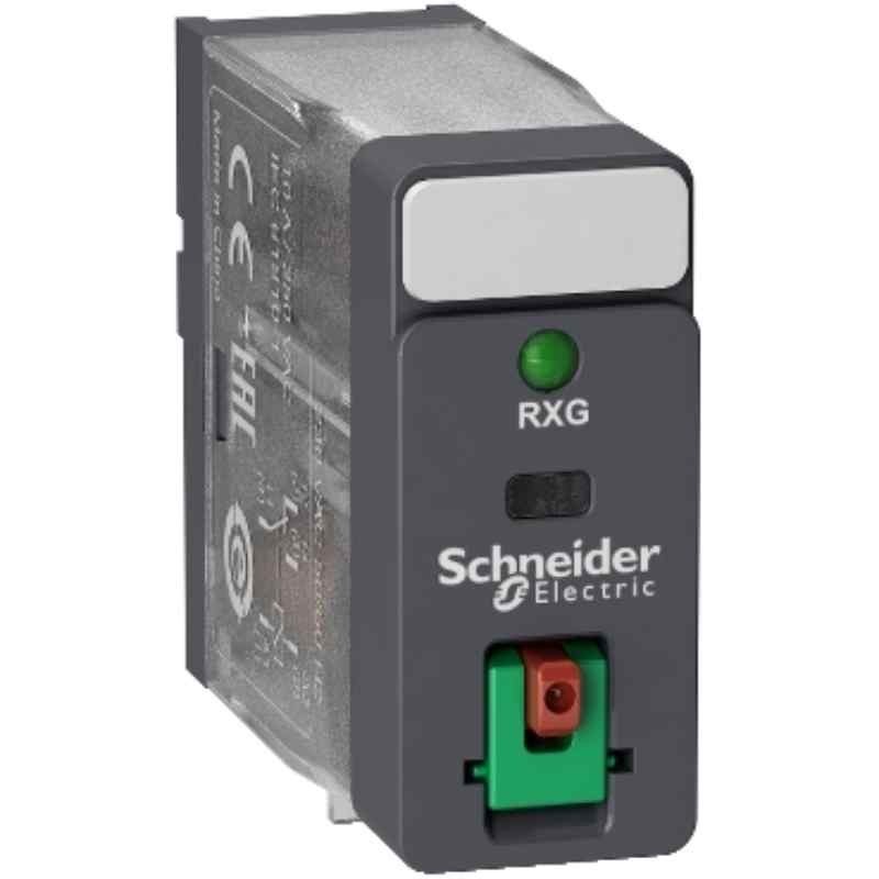 Schneider rele 1co 10a + boton test + led 230va RXG12P7