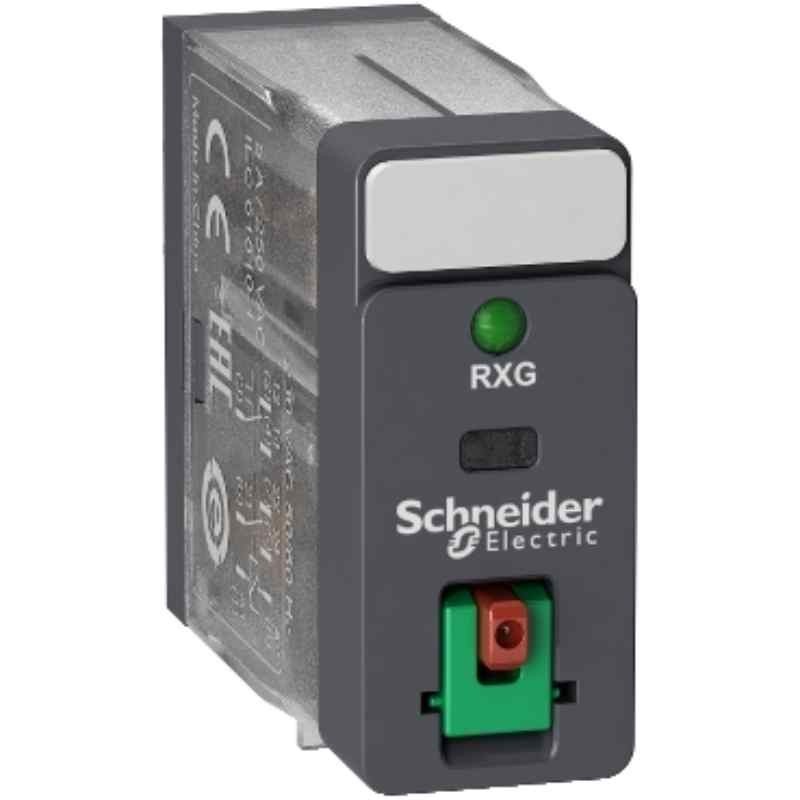 Schneider rele 2co 5a + boton test + led 230va RXG22P7