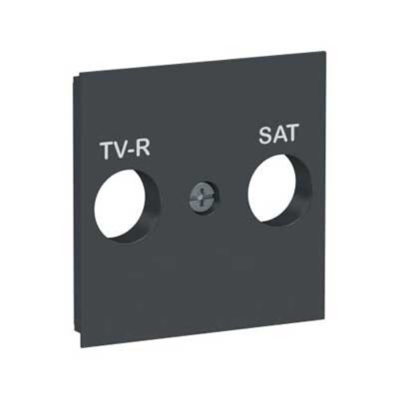 Schneider Carátula R-TV/SAT Antracita New Unica NU944154