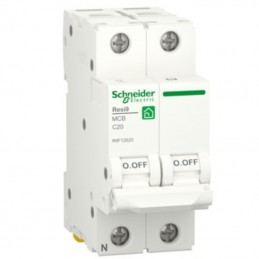 Schneider Interruptor magnetotérmico vivienda RESI9 2P 20A R9F12220