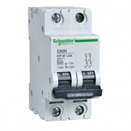 Schneider Interruptor automatico control de potencia C60N ICP-M 2P 1,5A 11935