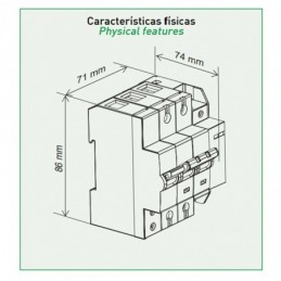 Protector Sobretensiones cirprotec V-CHECK 1P+N 40A 15kA IGA 77706397C