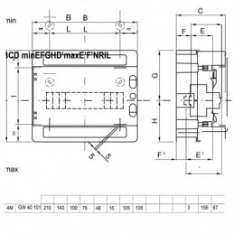 Cuadro eléctrico Cajas con paredes lisas 4M IP65 GW40101