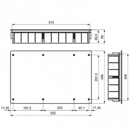 Cajas de registro Solera empotrable IP33 5503