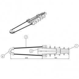 Pinza de amarre PA 54/1500 fiador, 54,6mm2 Cahors + ref