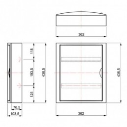 Caja de distribución de superficie Solera 28M 5281