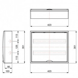 Solera Armarios eléctricos de superficie 40M 2F 8216