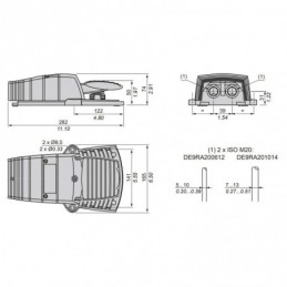 Interruptores de pedal Schneider sencillo IP43 XPEA110