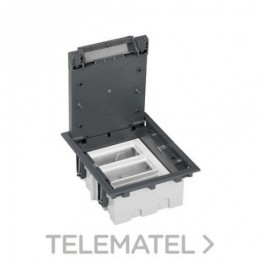 CAJA SUELO 70MM 3 MOD GRIS