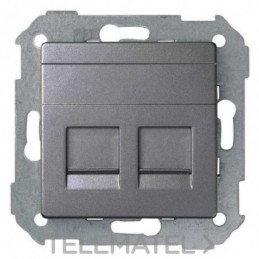 PLACA V&D PLANA CG PARA 2 RJ45 AMP