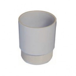 RACOR RECTO M-40 DE PVC-GRIS-P/TUBO RIGI