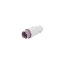 Gewiss Clavija Móvil Recta 2P+T 16A 20-25V IP44 conexión de tornillo violeta GW60064