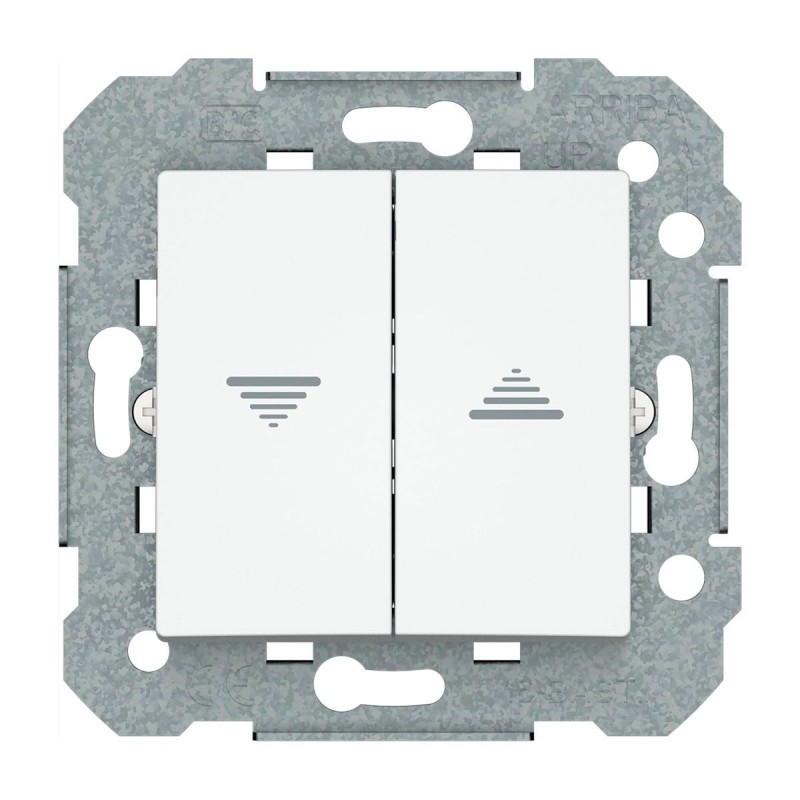 BJC Doble interruptor persiana Viva Blanco Polar 23569