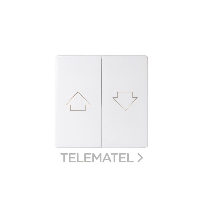 Tecla doble para persianas color blanco mate Serie Simon 82 Concept