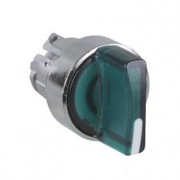 Schneider Cabeza Selector Luminoso Verde 2 Posiciones ZB4BK1233