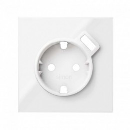 Simon 100 - tapa para base schuko con cargador usb 10000049-130