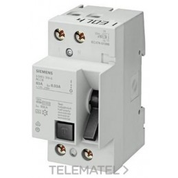 Siemens Interruptor Diferencial 2x63A 300mA 70mm 5SM3616-0