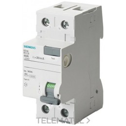 Interruptor diferencial Siemens 4P 25A 300mA 5SV3642-6