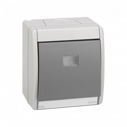 Simon 44 Aqua - conmutador gris 10ax 250v ip55 4490201-035