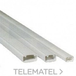 Minicanal PVC Blanco 20x10mm 1 Comp Sin Adhesivo 4130110