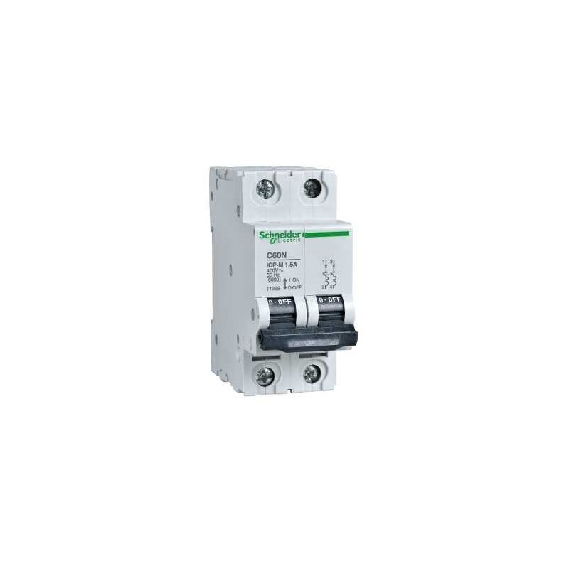 Schneider Interruptor automatico control de potencia C60N ICP-M 2P 1,5A 11935