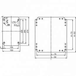 Schneider placa montaje metalica 500x400mm NSYMM54