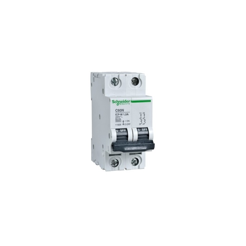 Schneider Interruptor automatico control de potencia C60N ICP-M 2P 10A 11934