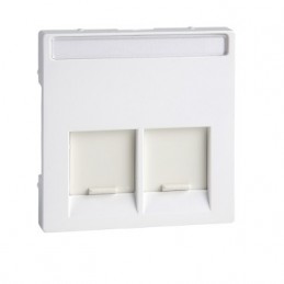 TAPA RJ45 DOBLE BLANCO ACTIVO