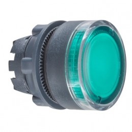 Schneider Cabeza pulsador luminoso LED verde ZB5AW333