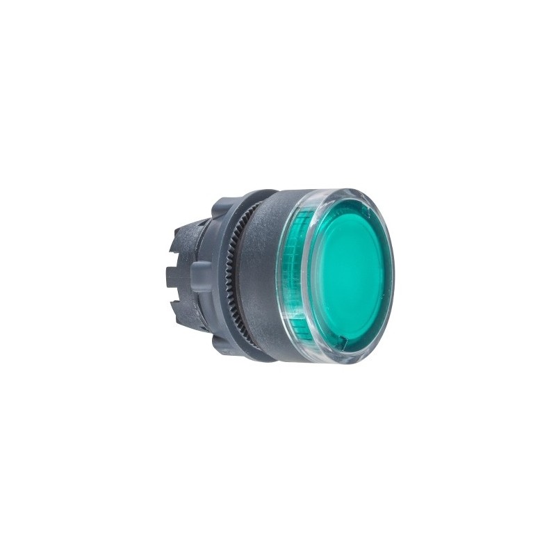 Schneider Cabeza pulsador luminoso LED verde ZB5AW333