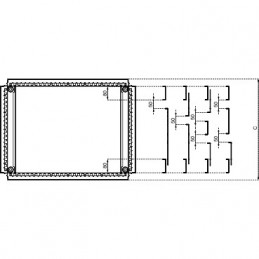 Placa de casquillo Schneider 800x600 mm NSYEC86