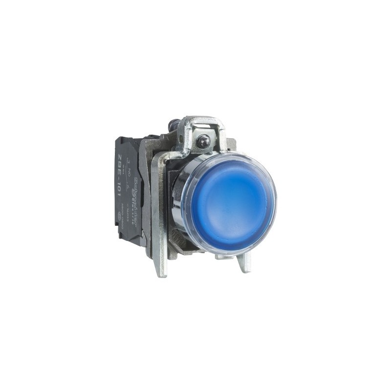 Pulsador luminoso azul Harmony XB4 22mm LED 230-240V XB4BW36M5