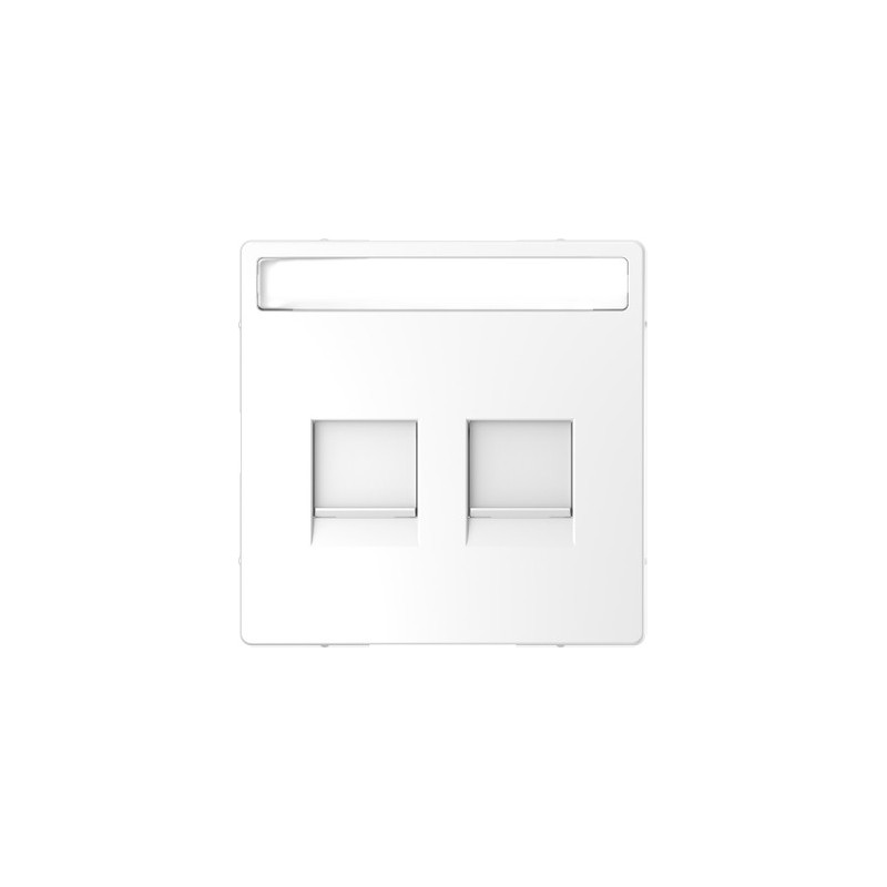 Schneider Tapa Soporte RJ45 doble Blanco MTN4564-6035