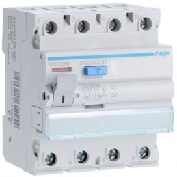 Interruptor Diferencial Hager AC 4P 25A 300mA CFC425M