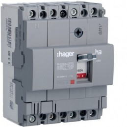 Hager Interruptor Automático 18kA 160A TM Fijo HDA161L