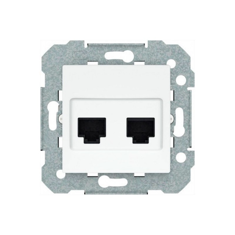 BJC Toma Doble RJ11/RJ45 Viva 23682-2 Blanco Polar