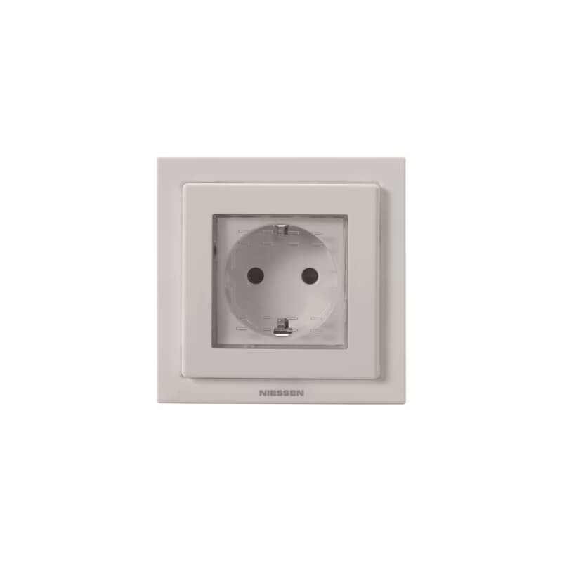 Base enchufe Niessen Zenit Blanco N3088BL