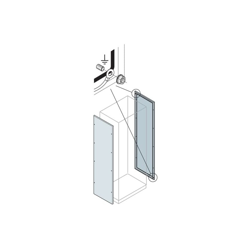 IS2 PANEL LATERAL 2000X500, 2UD. RAL7035