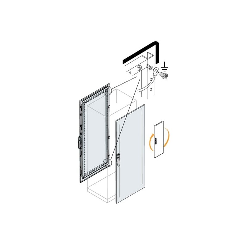 IS2 PUERTA CIEGA IP65 2000X800, RAL7035