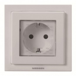 Base enchufe Niessen Zenit Blanco N3088BL