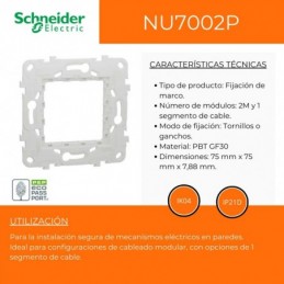 Schneider Bastidor universal plastico New Unica NU7002P