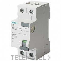 Interruptor diferencial Siemens 4P 25A 300mA 5SV3642-6